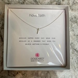 Dogearded cross necklace new